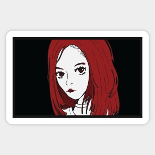 Woman portrait red hair Sticker